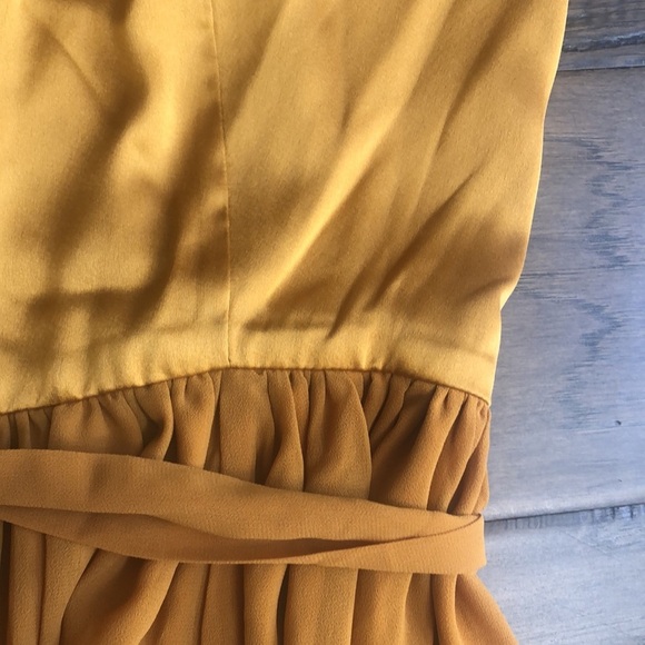 ModCloth mustard spaghetti strap long maxi dress Sz 0 New with tags - Picture 4 of 11